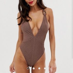 River Island Plunge one piece swimsuit